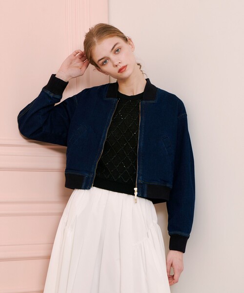 【LOULOU WILLOUGHBY】デニムブルゾン