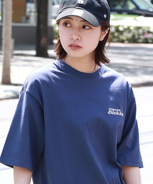 Dickies(ディッキーズ)の「【GENUINE DICKIES/ジェニュインディッキーズ】 ロゴ刺繍 オーバーサイズ Tシャツ(Tシャツ/カットソー・メンズ・ブラック/ネイビー/アッシュグレー/グリーン/ホワイト/スミクロ・M/XL/L)」の6枚目の写真