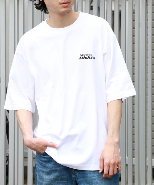 Dickies(ディッキーズ)の「【GENUINE DICKIES/ジェニュインディッキーズ】 ロゴ刺繍 オーバーサイズ Tシャツ(Tシャツ/カットソー・メンズ・ブラック/ネイビー/アッシュグレー/グリーン/ホワイト/スミクロ・M/XL/L)」の1枚目の写真