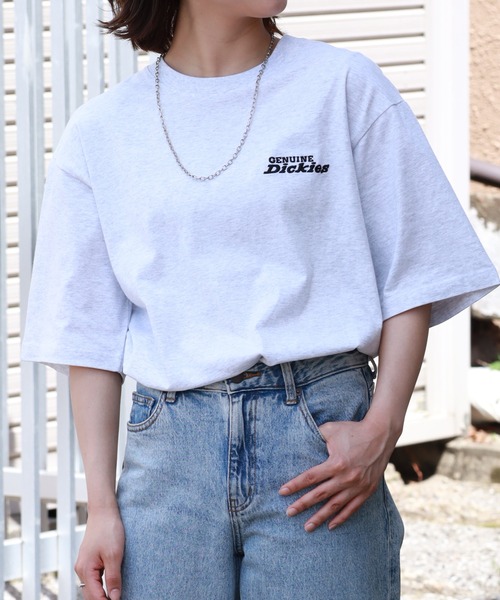 [GENUINE DICKIES] Логотип-вышивка Oversize T-shirt