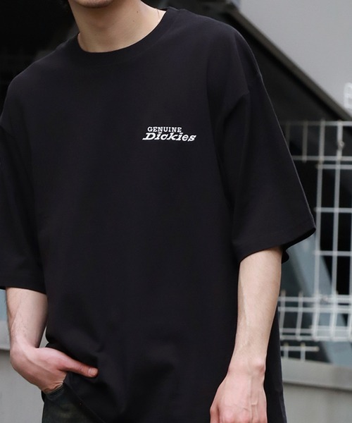 Dickies(ディッキーズ)の「【GENUINE DICKIES/ジェニュインディッキーズ】 ロゴ刺繍 オーバーサイズ Tシャツ(Tシャツ/カットソー・メンズ・ブラック/ネイビー/アッシュグレー/グリーン/ホワイト/スミクロ・M/XL/L)」の2枚目の写真