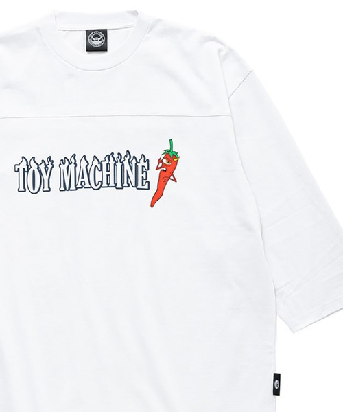 TOY MACHINE(トイ マシーン)の「TM PEPPER SECT FOOTBALL 3/4 SLEEVE TEE(Tシャツ/カットソー・メンズ・チャコール/ホワイト・M/L/XL)」の2枚目の写真