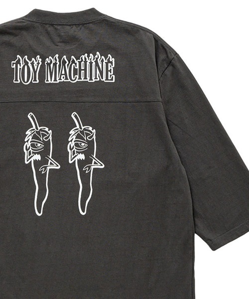 TOY MACHINE(トイ マシーン)の「TM PEPPER SECT FOOTBALL 3/4 SLEEVE TEE(Tシャツ/カットソー・メンズ・チャコール/ホワイト・M/L/XL)」の1枚目の写真