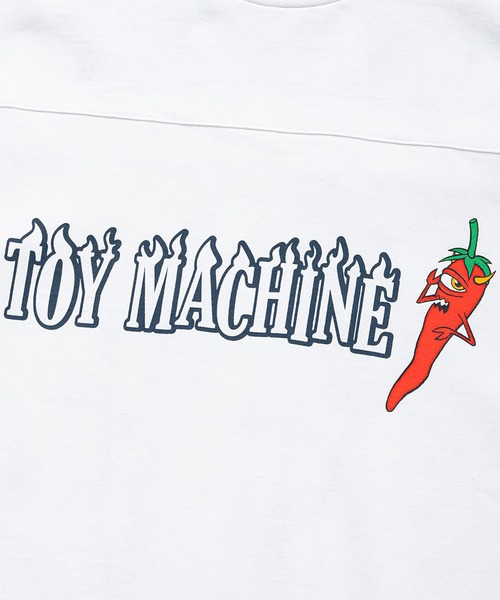 TOY MACHINE(トイ マシーン)の「TM PEPPER SECT FOOTBALL 3/4 SLEEVE TEE(Tシャツ/カットソー・メンズ・チャコール/ホワイト・M/L/XL)」の5枚目の写真