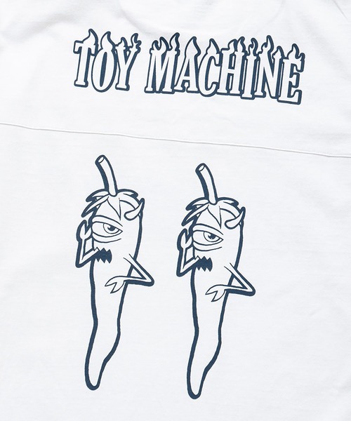 TOY MACHINE(トイ マシーン)の「TM PEPPER SECT FOOTBALL 3/4 SLEEVE TEE(Tシャツ/カットソー・メンズ・チャコール/ホワイト・M/L/XL)」の6枚目の写真