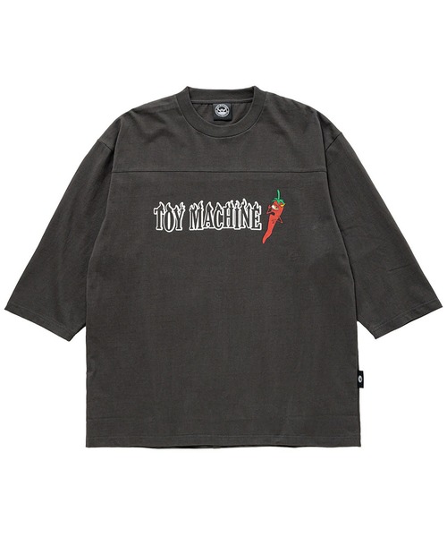 TOY MACHINE(トイ マシーン)の「TM PEPPER SECT FOOTBALL 3/4 SLEEVE TEE(Tシャツ/カットソー・メンズ・チャコール/ホワイト・M/L/XL)」の8枚目の写真