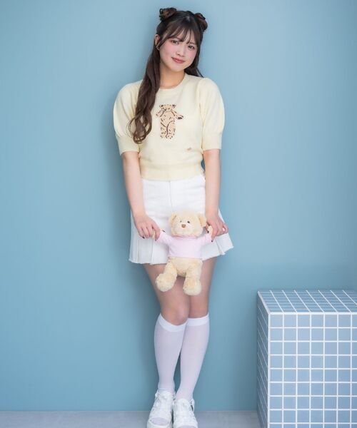 ems excite（エムズエキサイト）の「アソートプリーツミニSK（デニムスカート・レディース・ブルー/オフホワイト/ブラック・FREE）」の22枚目の写真