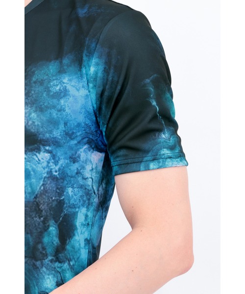 TORNADO MART（トルネードマート）の「TORNADO MART∴オーシャンマーブルフルグラフィックTシャツ（Tシャツ/カットソー・メンズ・オレンジ/ブルー系1/ネイビー・M/L/LL/XXL）」の18枚目の写真
