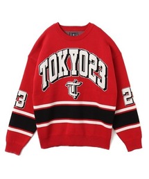 TOKYO 23(gELEjWET)TOKYO 23 JACQUAURD GAME KNIT / gELE 23 WK[h Q[ jbg(jbg/Z[^[)