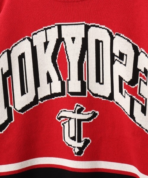 TOKYO 23(トウキョウニジュウサン)の「TOKYO 23 JACQUAURD GAME KNIT / トウキョウ 23 ジャガード ゲーム ニット(ニット/セーター・メンズ・レッド/ブラック・XL/XXL/L/M)」の7枚目の写真