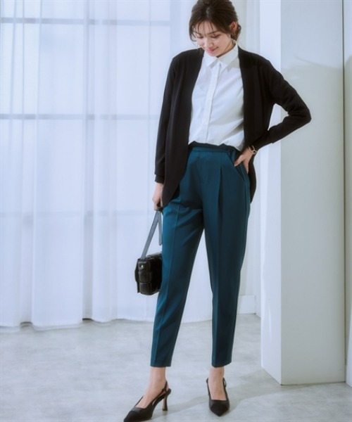 7days Life Styling(セブンデイズライフスタイリング)の「【接触冷感/UVカット】ラウンドトッパーカーディガン(カーディガン/ボレロ・レディース・杢グレー/ブラック/グリーン/グレイッシュベージュ/グレー系・S/M/L/LL/3L/4L/5L)」の13枚目の写真