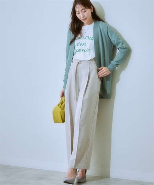 7days Life Styling(セブンデイズライフスタイリング)の「【接触冷感/UVカット】ラウンドトッパーカーディガン(カーディガン/ボレロ・レディース・杢グレー/ブラック/グリーン/グレイッシュベージュ/グレー系・S/M/L/LL/3L/4L/5L)」の8枚目の写真