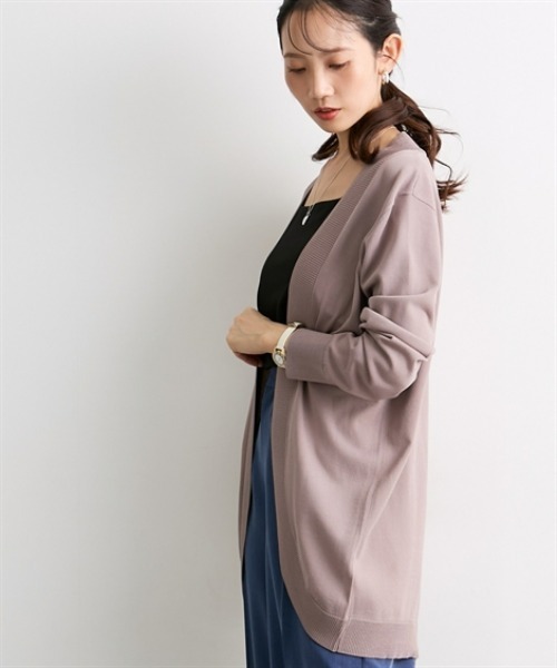 7days Life Styling(セブンデイズライフスタイリング)の「【接触冷感/UVカット】ラウンドトッパーカーディガン(カーディガン/ボレロ・レディース・杢グレー/ブラック/グリーン/グレイッシュベージュ/グレー系・S/M/L/LL/3L/4L/5L)」の18枚目の写真