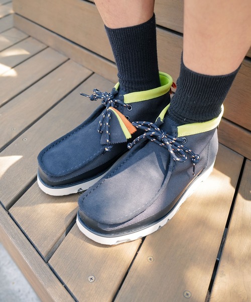 Clarks(クラークス)の「【Clarks/クラークス】Wallabee 2.0 GTX ワラビー ゴアテックス(ブーツ・メンズ・グリーン/ネイビー・10(28cm)/9(27cm)/8(26cm))」の1枚目の写真