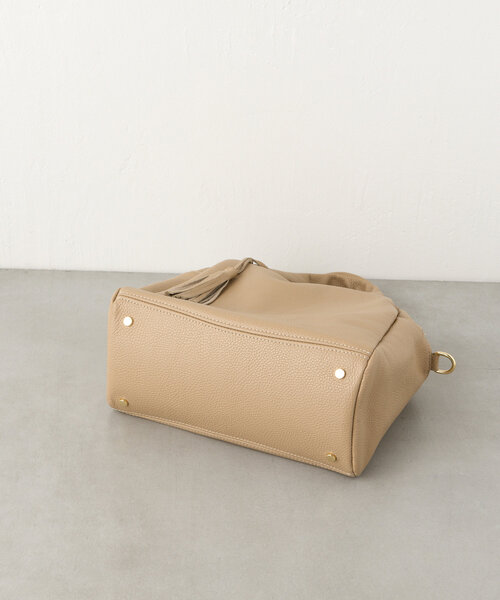 BEARDSLEY（ビアズリー）の「《LIVETART》レザーミニボストンバッグ（ボストンバッグ・レディース・ブラック/グレイッシュベージュ・FREE）」の8枚目の写真