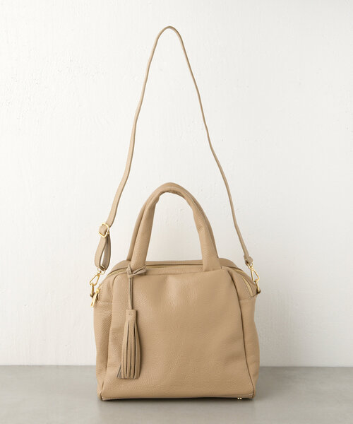 BEARDSLEY（ビアズリー）の「《LIVETART》レザーミニボストンバッグ（ボストンバッグ・レディース・ブラック/グレイッシュベージュ・FREE）」の9枚目の写真