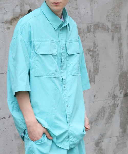 【FIRST DOWN/ファーストダウン】TASLAN NYLON VENTIRATION SHIRTS / タスランナイロン ベンチレーション シャツ