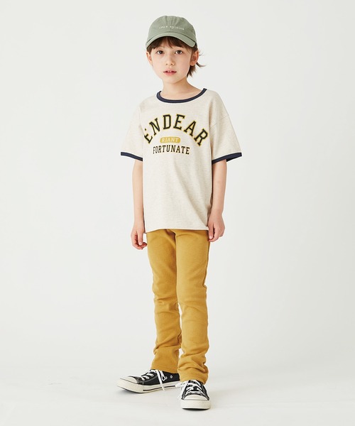 ever closet(エバークローゼット)の「カレッジロゴ半袖Tシャツ(Tシャツ/カットソー・キッズ・インディゴブルー/ラベンダー/ネイビー/モスグリーン/オフホワイト/サックスブルー・90cm/100cm/110cm/120cm/130cm/140cm/150cm)」の11枚目の写真