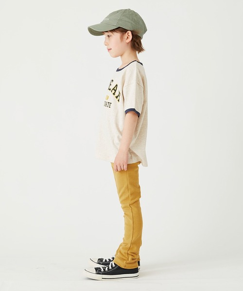 ever closet(エバークローゼット)の「カレッジロゴ半袖Tシャツ(Tシャツ/カットソー・キッズ・インディゴブルー/ラベンダー/ネイビー/モスグリーン/オフホワイト/サックスブルー・90cm/100cm/110cm/120cm/130cm/140cm/150cm)」の12枚目の写真