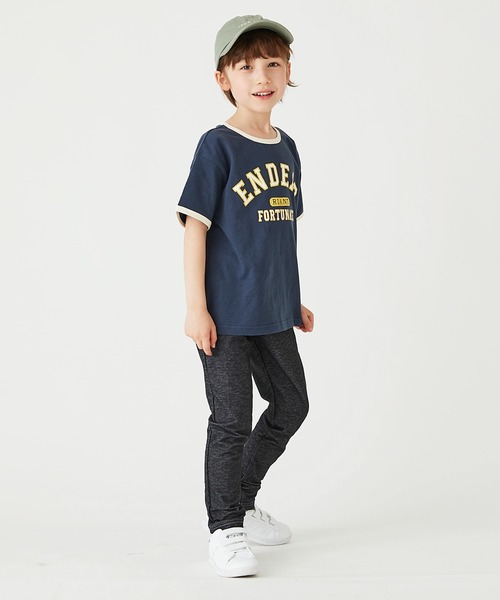 ever closet(エバークローゼット)の「カレッジロゴ半袖Tシャツ(Tシャツ/カットソー・キッズ・インディゴブルー/ラベンダー/ネイビー/モスグリーン/オフホワイト/サックスブルー・90cm/100cm/110cm/120cm/130cm/140cm/150cm)」の15枚目の写真