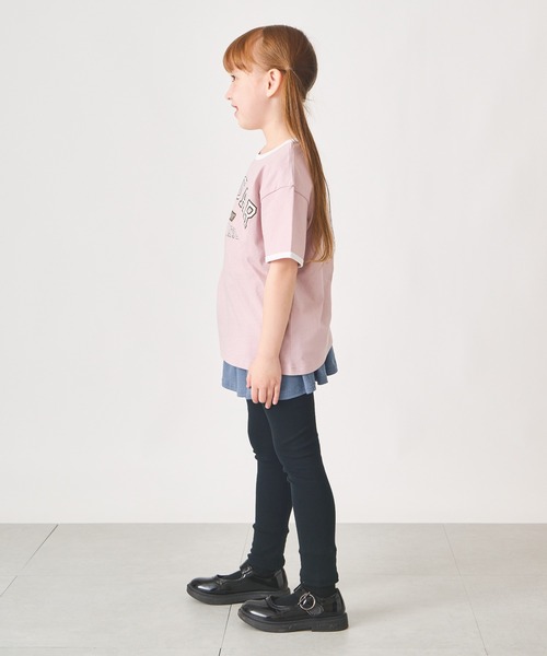 ever closet(エバークローゼット)の「カレッジロゴ半袖Tシャツ(Tシャツ/カットソー・キッズ・インディゴブルー/ラベンダー/ネイビー/モスグリーン/オフホワイト/サックスブルー・90cm/100cm/110cm/120cm/130cm/140cm/150cm)」の17枚目の写真