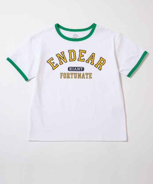 ever closet(エバークローゼット)の「カレッジロゴ半袖Tシャツ(Tシャツ/カットソー・キッズ・インディゴブルー/ラベンダー/ネイビー/モスグリーン/オフホワイト/サックスブルー・90cm/100cm/110cm/120cm/130cm/140cm/150cm)」の19枚目の写真