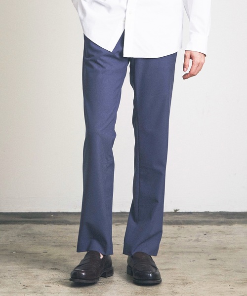 Magine（マージン）の「スリムストレートトラウザー（スラックス・メンズ・オリーブ/ネイビー/ネイビー×ホワイト/グレー×ホワイト/ブラック・マルチサイズ）」の4枚目の写真