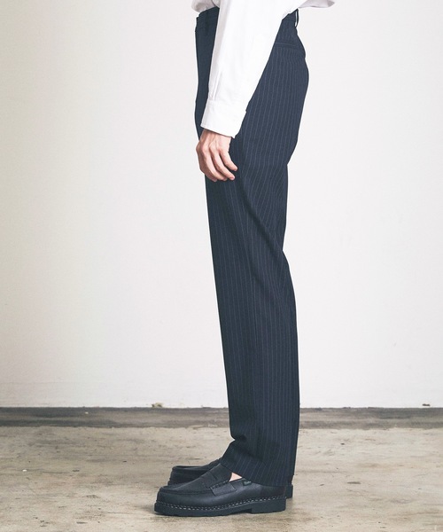 Magine（マージン）の「スリムストレートトラウザー（スラックス・メンズ・オリーブ/ネイビー/ネイビー×ホワイト/グレー×ホワイト/ブラック・マルチサイズ）」の17枚目の写真