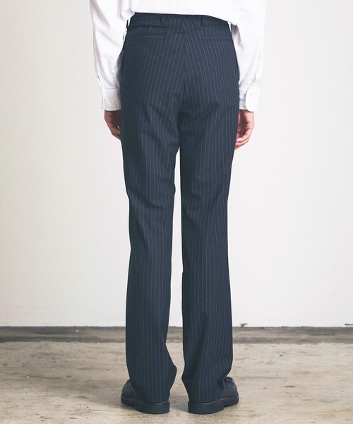 Magine（マージン）の「スリムストレートトラウザー（スラックス・メンズ・オリーブ/ネイビー/ネイビー×ホワイト/グレー×ホワイト/ブラック・マルチサイズ）」の19枚目の写真