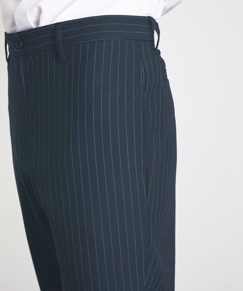 Magine（マージン）の「スリムストレートトラウザー（スラックス・メンズ・オリーブ/ネイビー/ネイビー×ホワイト/グレー×ホワイト/ブラック・マルチサイズ）」の7枚目の写真