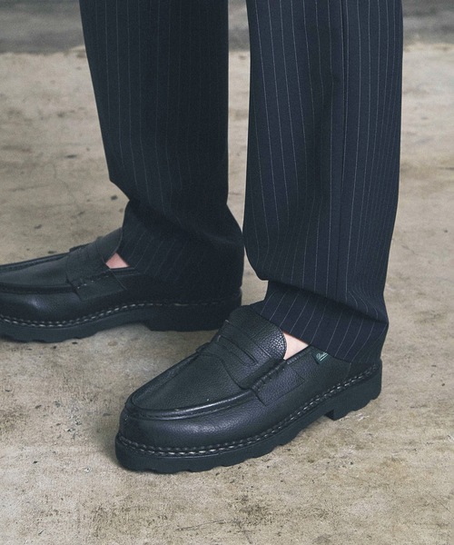 Magine（マージン）の「スリムストレートトラウザー（スラックス・メンズ・オリーブ/ネイビー/ネイビー×ホワイト/グレー×ホワイト/ブラック・マルチサイズ）」の9枚目の写真