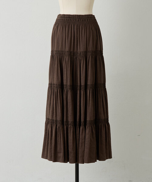セール】シャーリングティアードスカート（スカート