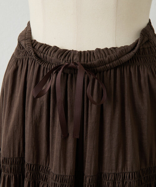 BEARDSLEY（ビアズリー）の「シャーリングティアードスカート（スカート・レディース・ブラウン・FREE）」の16枚目の写真