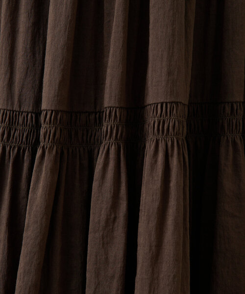 BEARDSLEY（ビアズリー）の「シャーリングティアードスカート（スカート・レディース・ブラウン・FREE）」の18枚目の写真