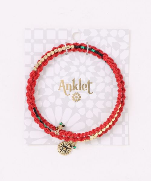 チャイハネ（チャイハネ）の「【チャイハネ】アフリットアンクレット（アンクレット・レディース・ブラウン/グリーン/ライトグリーン/ピンク/レッド/オレンジ/パープル/イエロー/ブラック/ブルー/グレー/ターコイズブルー・FREE/L）」の11枚目の写真