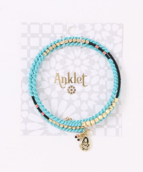 チャイハネ（チャイハネ）の「【チャイハネ】アフリットアンクレット（アンクレット・レディース・ブラウン/グリーン/ライトグリーン/ピンク/レッド/オレンジ/パープル/イエロー/ブラック/ブルー/グレー/ターコイズブルー・FREE/L）」の6枚目の写真