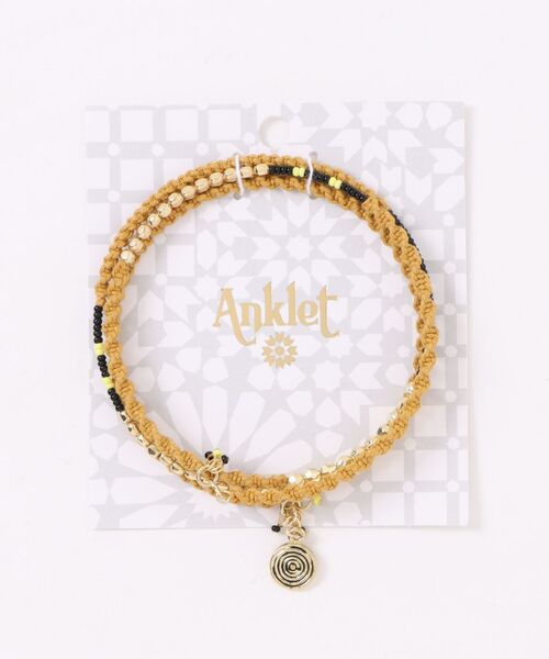 チャイハネ（チャイハネ）の「【チャイハネ】アフリットアンクレット（アンクレット・レディース・ブラウン/グリーン/ライトグリーン/ピンク/レッド/オレンジ/パープル/イエロー/ブラック/ブルー/グレー/ターコイズブルー・FREE/L）」の9枚目の写真