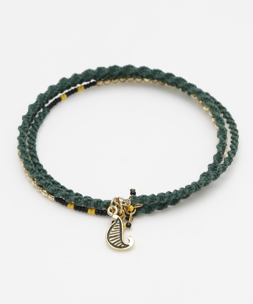 チャイハネ（チャイハネ）の「【チャイハネ】アフリットアンクレット（アンクレット・レディース・ブラウン/グリーン/ライトグリーン/ピンク/レッド/オレンジ/パープル/イエロー/ブラック/ブルー/グレー/ターコイズブルー・FREE/L）」の4枚目の写真