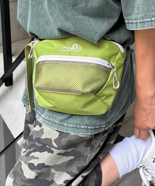 CIAOPANIC TYPY（チャオパニックティピー）の「【UNISEX】メッシュポケットウエストポーチ（ボディバッグ/ウエストポーチ・レディース・ブルー/ブラック/オレンジ/グリーン/レッド・ONE SIZE）」の7枚目の写真