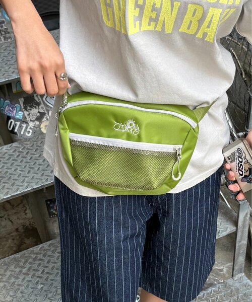 CIAOPANIC TYPY（チャオパニックティピー）の「【UNISEX】メッシュポケットウエストポーチ（ボディバッグ/ウエストポーチ・レディース・ブルー/ブラック/オレンジ/グリーン/レッド・ONE SIZE）」の8枚目の写真