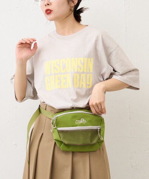 CIAOPANIC TYPY（チャオパニックティピー）の「【UNISEX】メッシュポケットウエストポーチ（ボディバッグ/ウエストポーチ・レディース・ブルー/ブラック/オレンジ/グリーン/レッド・ONE SIZE）」の11枚目の写真