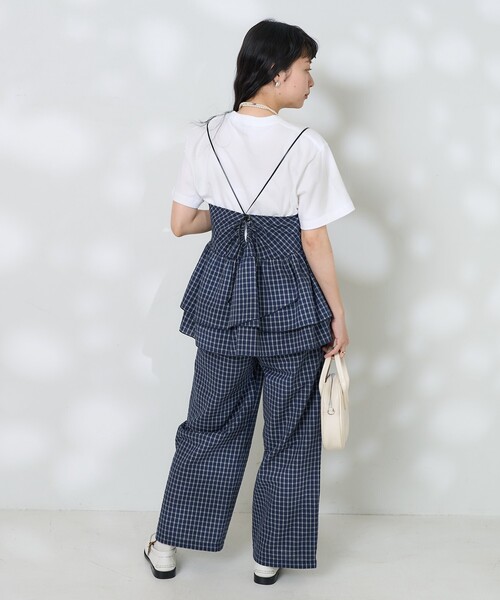 セール】チェックキャミビスチェ＜セットアップ対応＞（キャミソール