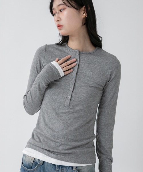 THE ROW 25SS Ennio 長袖ヘンリーネックカットソS THE ROW 25SS Ennio