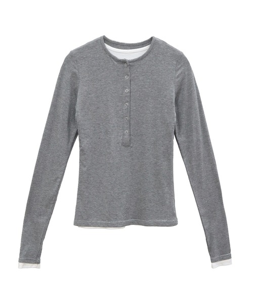 almaydarSTONE ISLAND ヘンリーネック長袖 ブラック M 国内正規品 ストーンアイランド ヘンリーネック 長袖Tシャツ