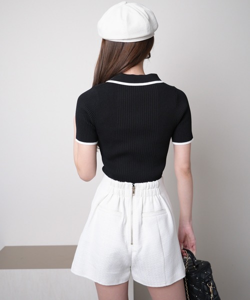 LIPSERVICE（リップサービス）の「ポイントポケットショートパンツ（その他パンツ・レディース・ホワイト/ブラック・S/M）」の6枚目の写真