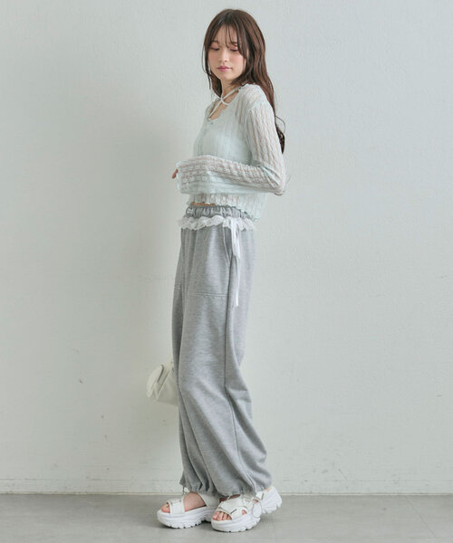 OLIVE des OLIVE（オリーブデオリーブ）の「レースカーデセット（カーディガン/ボレロ・レディース・ブラック/サックスブルー/アイボリー・FREE）」の4枚目の写真