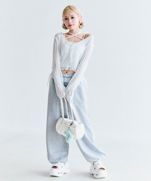 OLIVE des OLIVE（オリーブデオリーブ）の「レースカーデセット（カーディガン/ボレロ・レディース・ブラック/サックスブルー/アイボリー・FREE）」の8枚目の写真