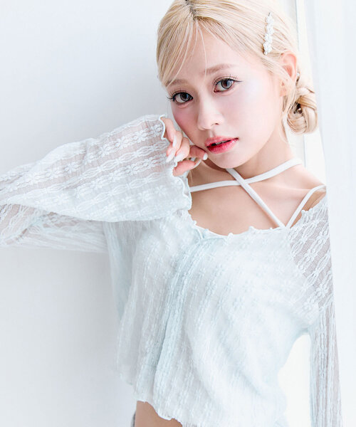 OLIVE des OLIVE（オリーブデオリーブ）の「レースカーデセット（カーディガン/ボレロ・レディース・ブラック/サックスブルー/アイボリー・FREE）」の9枚目の写真