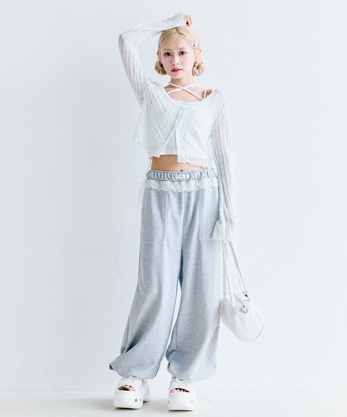 OLIVE des OLIVE（オリーブデオリーブ）の「レースカーデセット（カーディガン/ボレロ・レディース・ブラック/サックスブルー/アイボリー・FREE）」の11枚目の写真