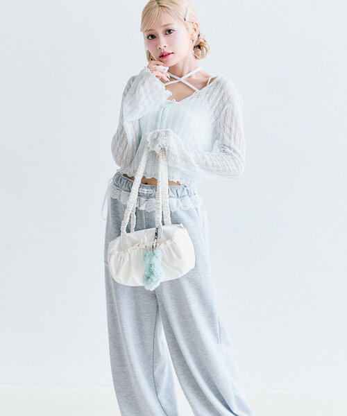 OLIVE des OLIVE（オリーブデオリーブ）の「レースカーデセット（カーディガン/ボレロ・レディース・ブラック/サックスブルー/アイボリー・FREE）」の12枚目の写真